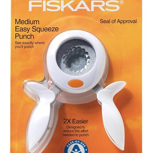 Fiskars 197690-1001 Double Tag Maker with Built-in Eyelet, Ticket