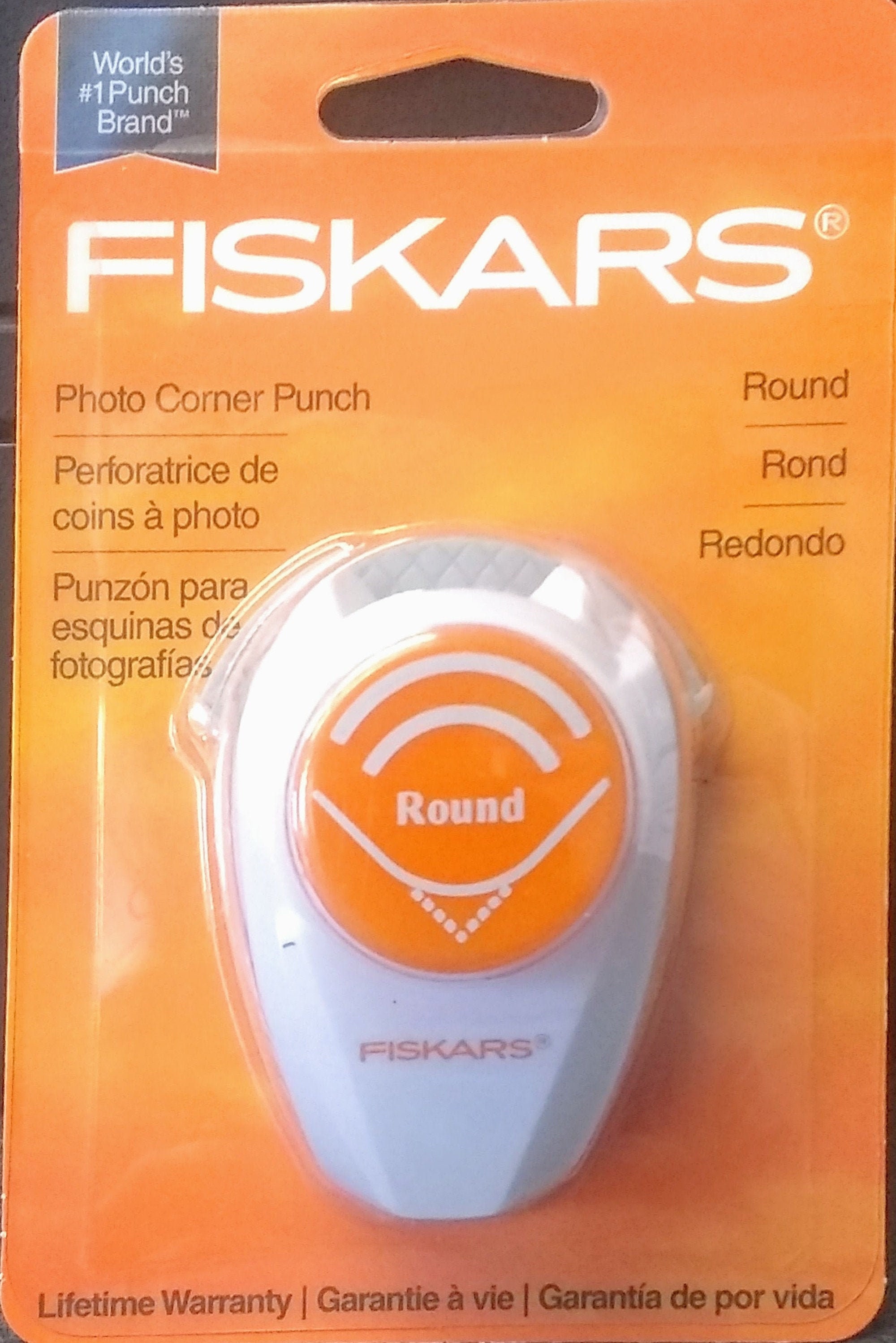 Fiskars Photo Corner Lever Punch Card Making Craft Scrapbook Round