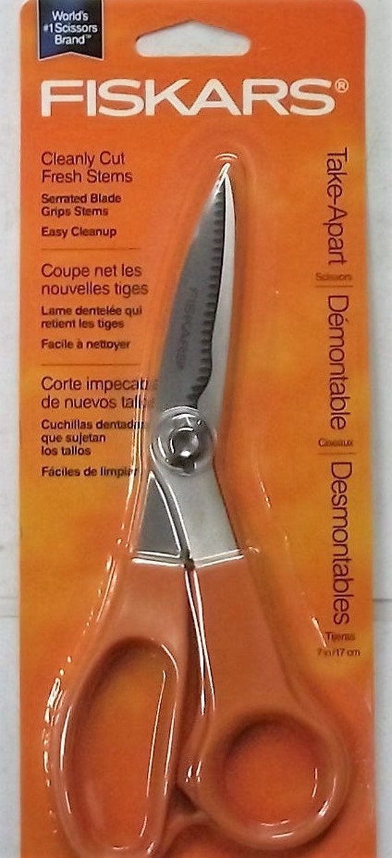 Fiskars 194710 Take Apart Scissor Precision Guard Stainless Steel Serrated  Blade