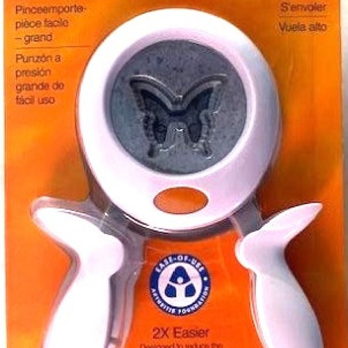 thumbnail image 2 of Fiskars Butterfly Fly Away Easy Squeeze Paper Punch | 1.5 Inch Large 2 of 5
