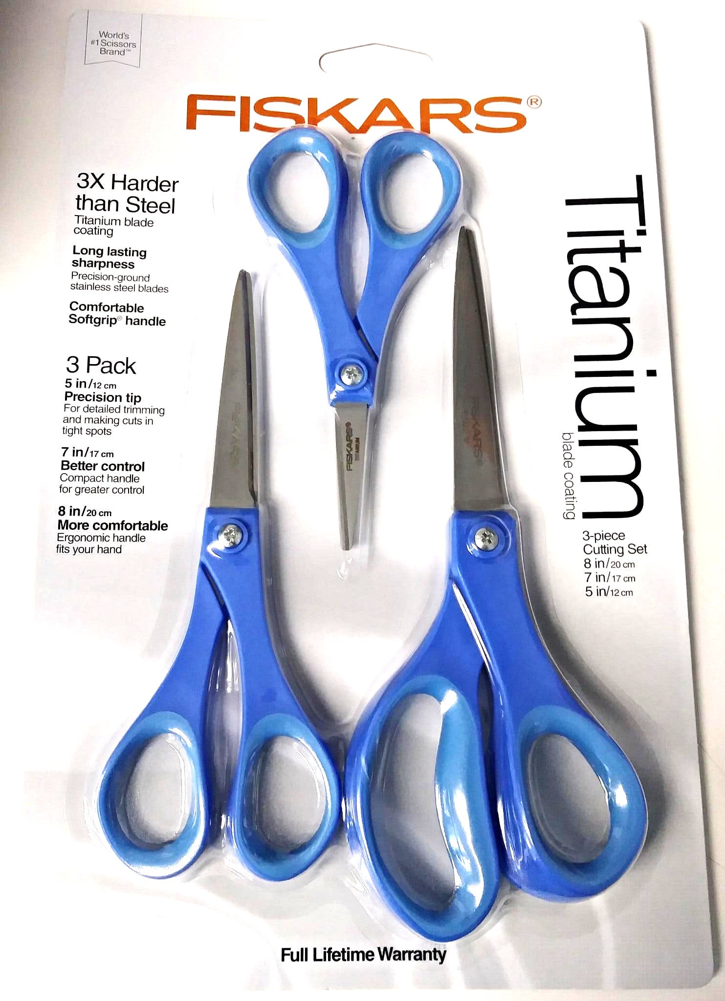 3pcs Titanium Office Scissors,Craft Scissors,Sharp Titanium Blades