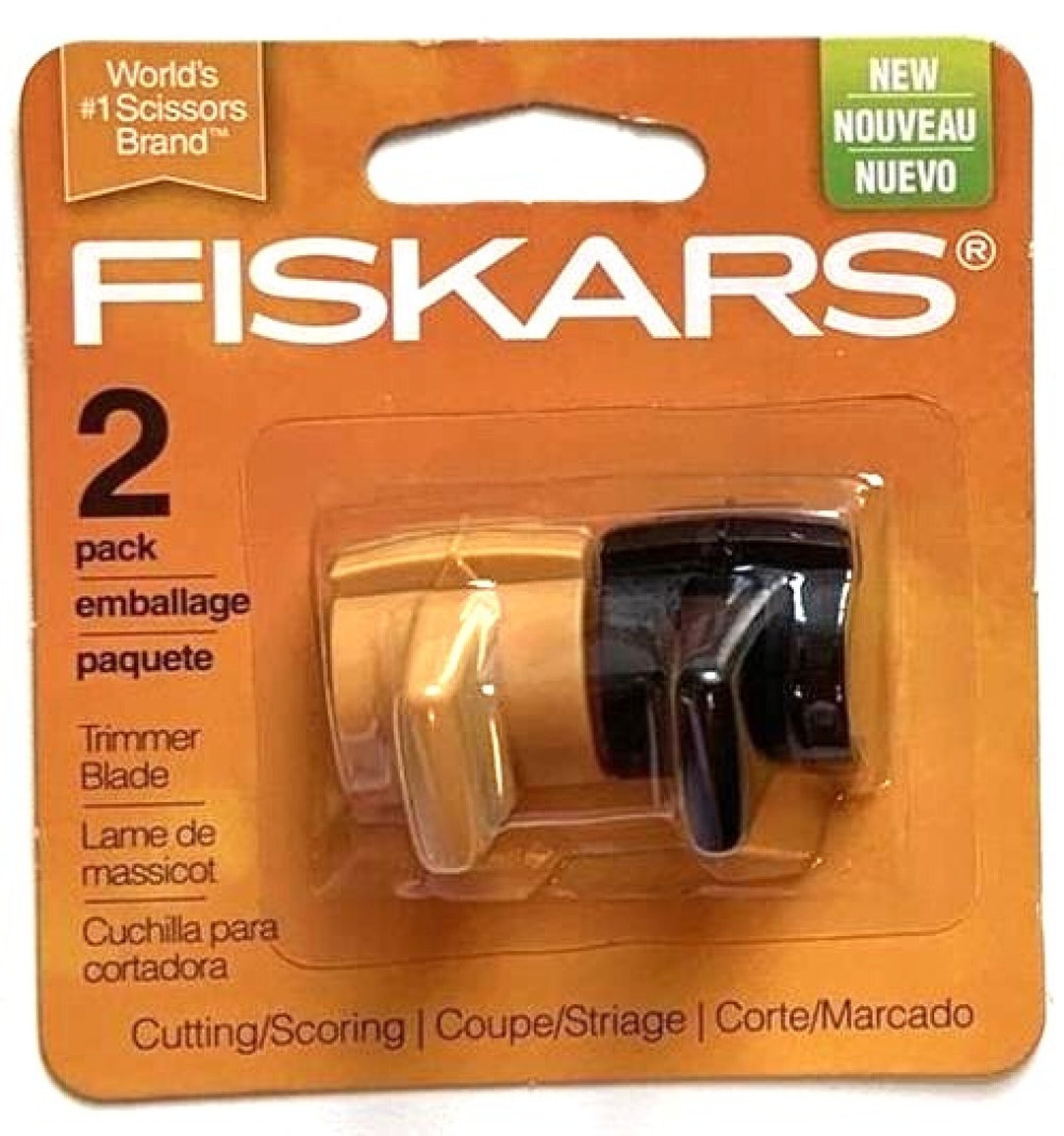 Fiskars TripleTrack Trimmer Replacement Blades - 2-Pack - High Profile  Style I Blades for Cutting and Scoring - Arts and Crafts - Orange/Black