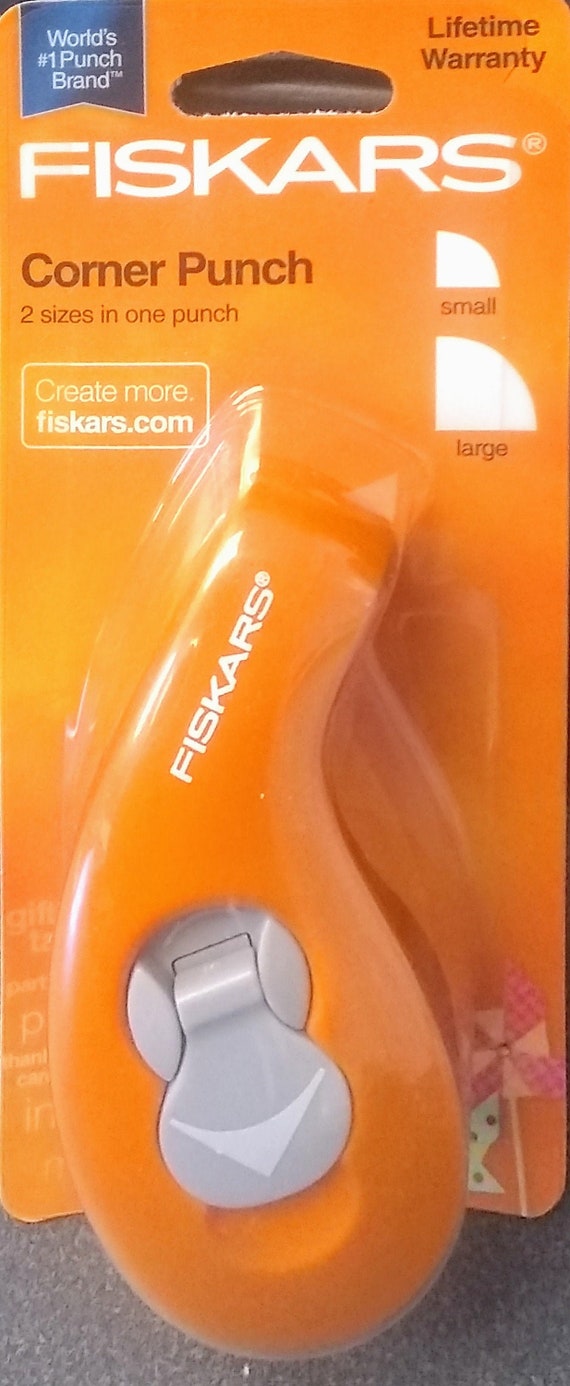 Fiskars 114480-1002 Corner Punch Lift Twist 2 Sizes Small & Large