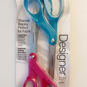 Fiskars 01-005660 2 Piece 8&quot; Designer Scissors Set (Assorted Colors)