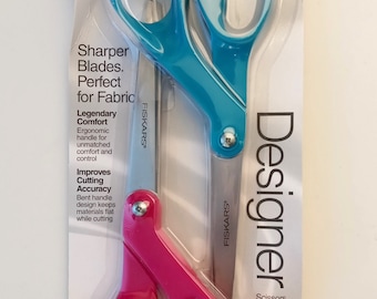 Fiskars 01-005660 2 Piece 8" Designer Scissors Set (Assorted Colors)