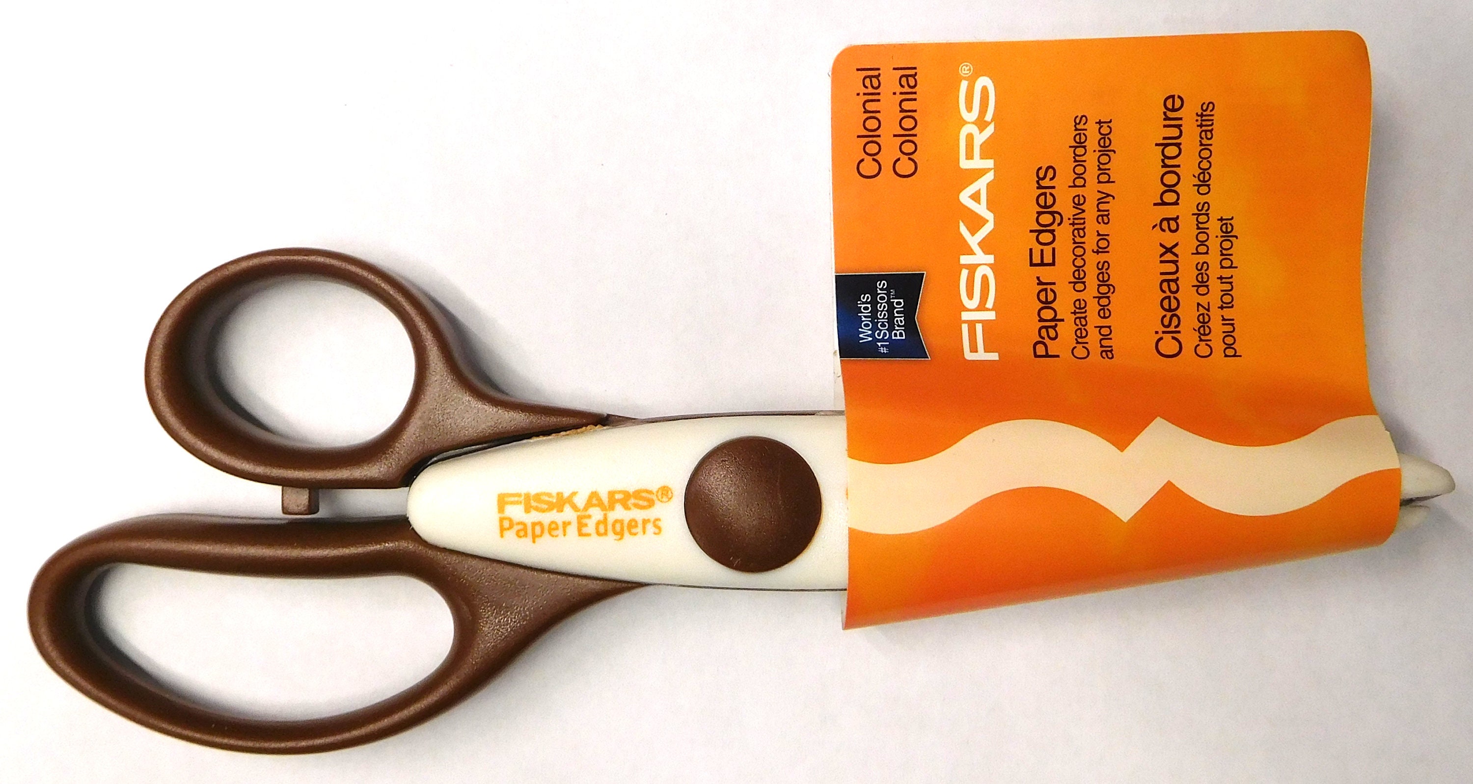 Set 6 Vtg FISKARS PAPER EDGERS Scissors. Jigsaw Scallop Torn Raw