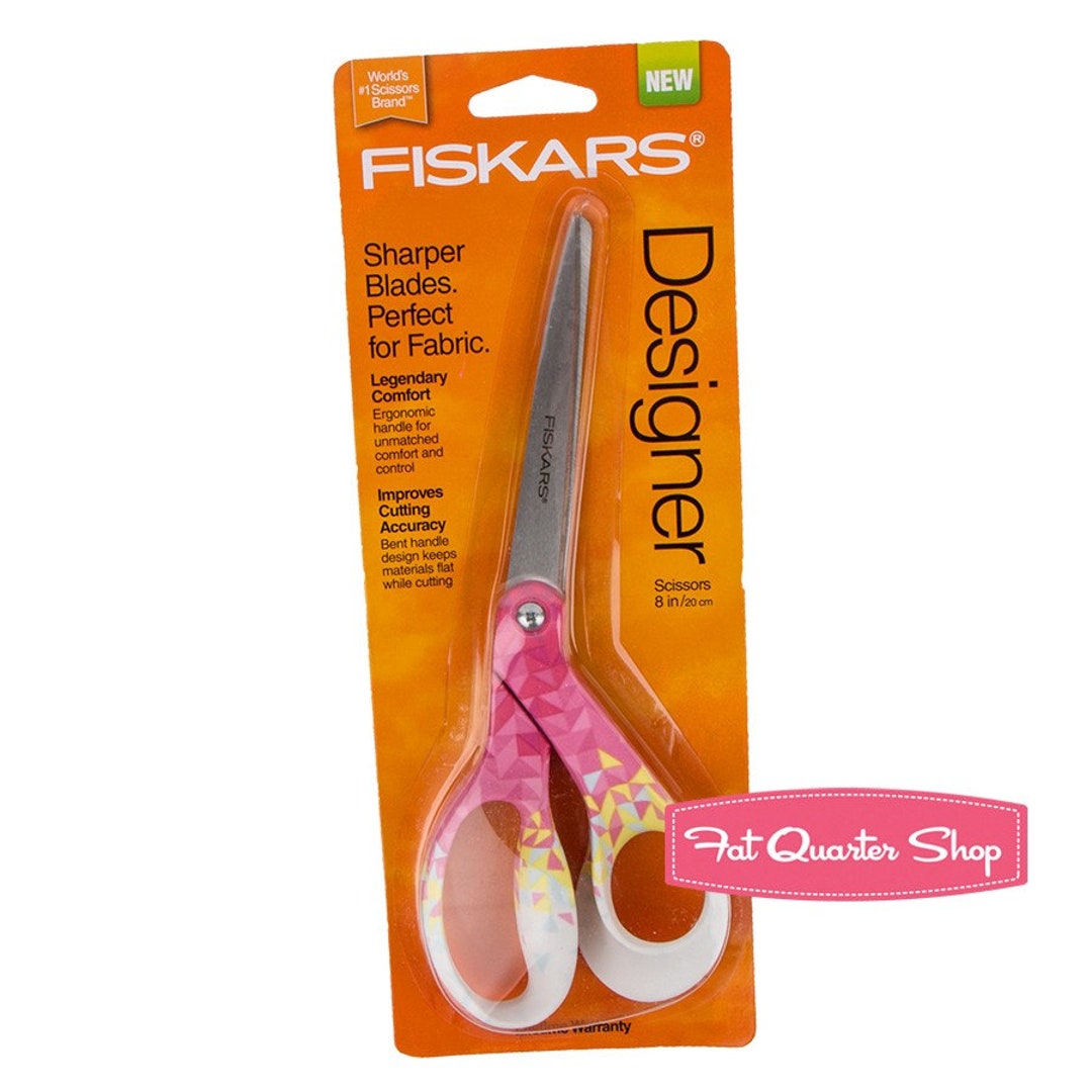 Fiskars 194512-1019 Pink Triangle Designer Scissors 8 