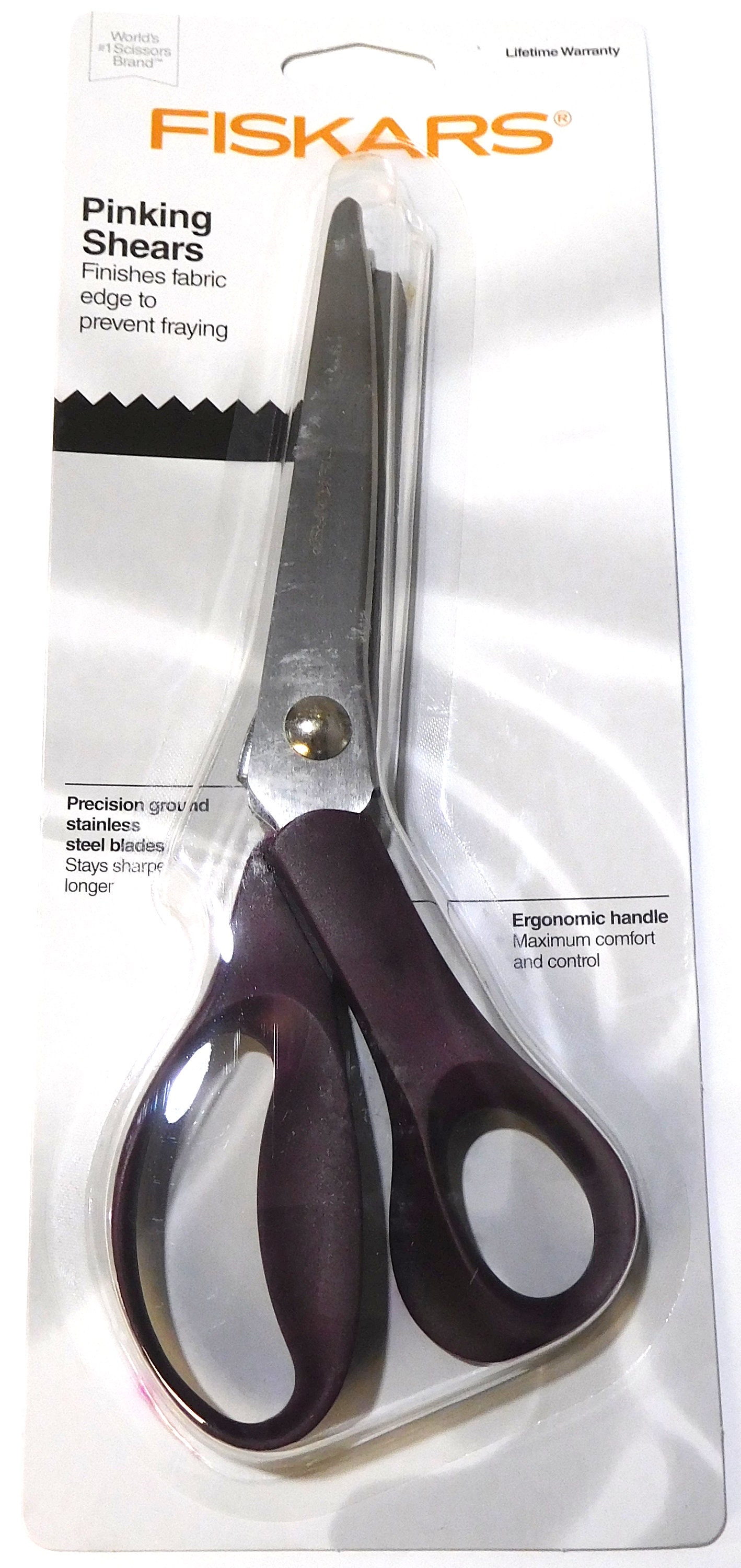 Fiskars 194450-1004 8 Dark Purple Fashion Pinking Shears