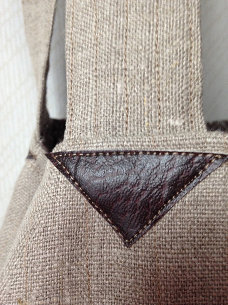 Shoulder Bag Handmade Shopping Bag Large FabricFaux Leather Bag Two-Way Shopping Bag Tote