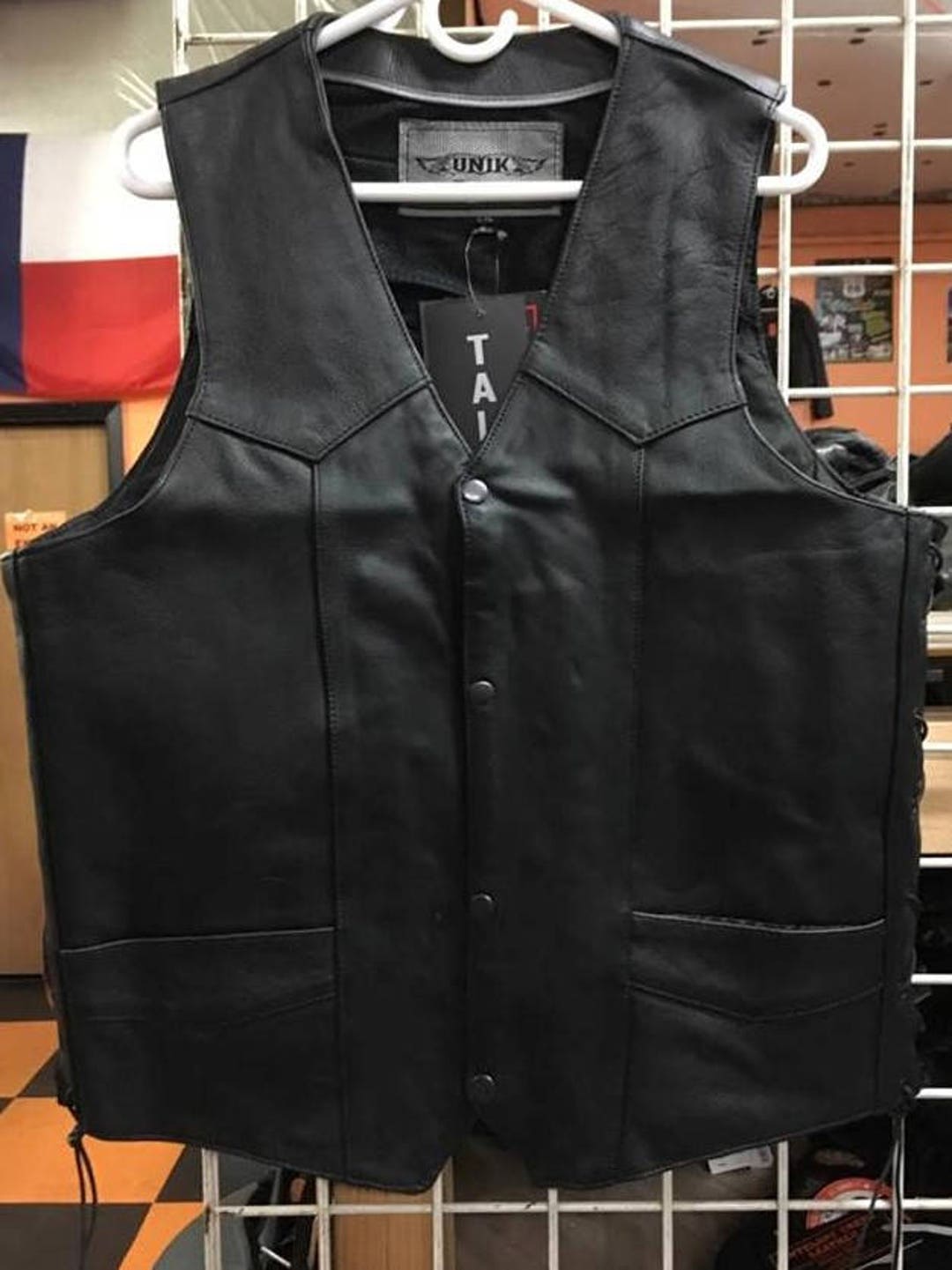 Mens Tall Leather VEST Etsy