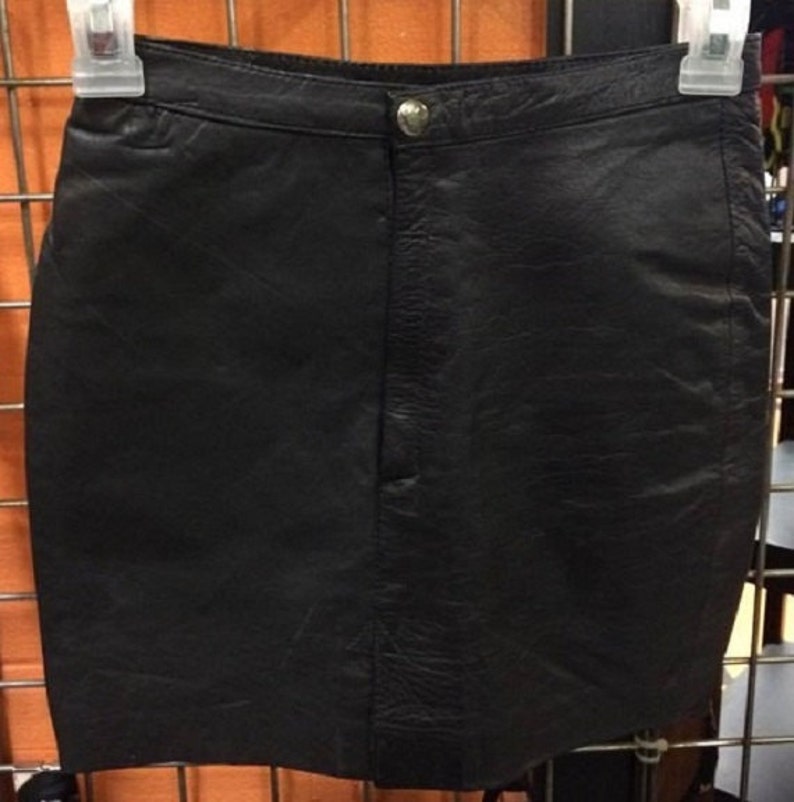 Leather Short Black Skirt
