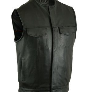 LEATHER MENS CLUB style vest