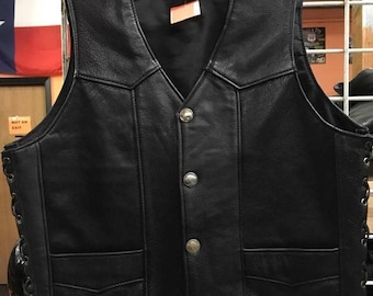 MENS LEATHER VEST