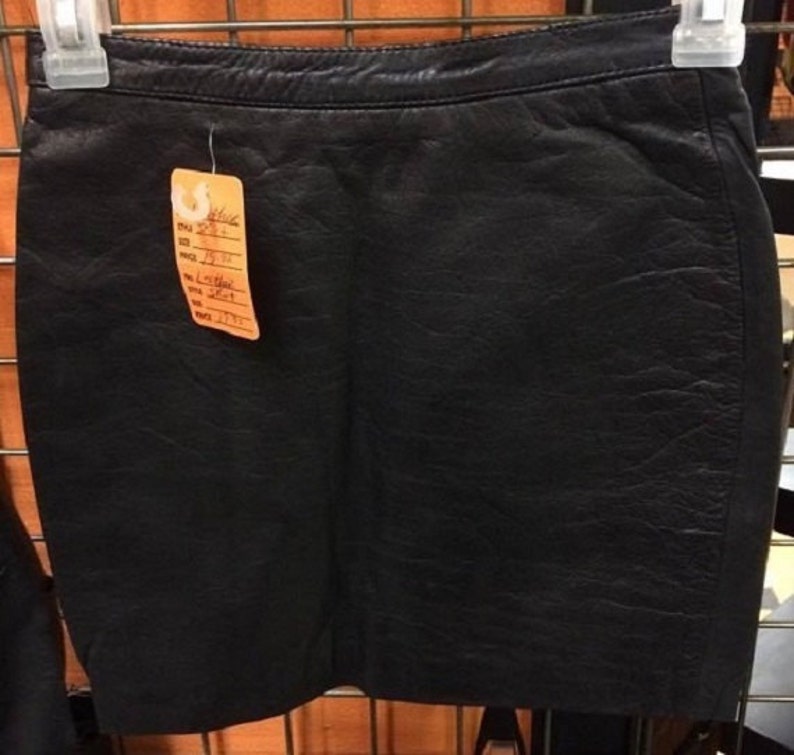 Leather Short Black Skirt