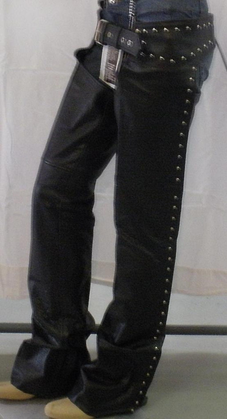 7155 Ladies Studded Leather Riding Chaps Etsy