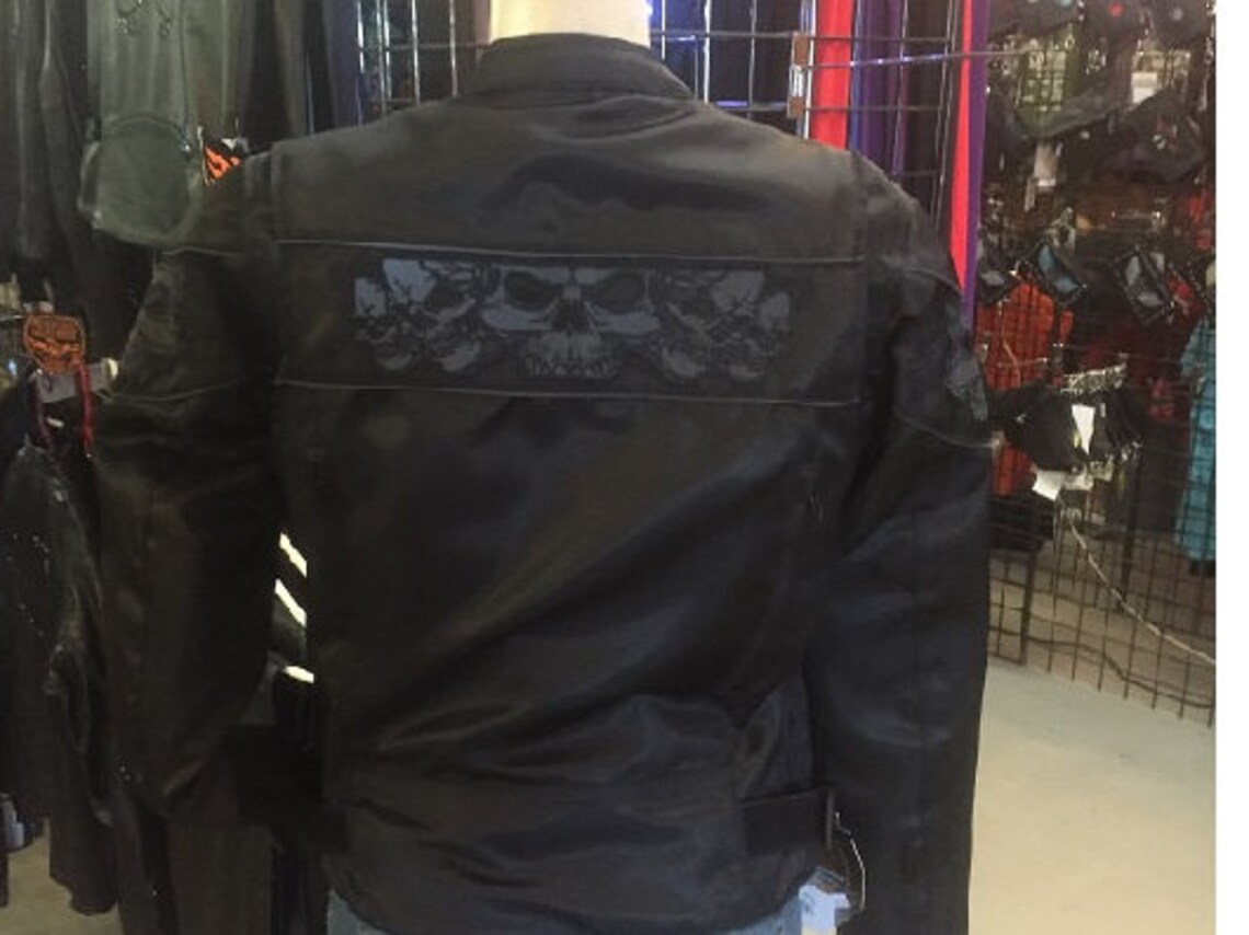 2730 Ladies Textile Reflective Skull Jacket Etsy