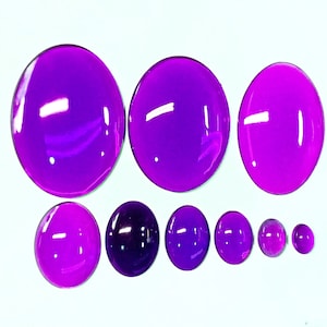 Oval Cabochon, Cosplay Gem, Large Flat Back Jewel, Resin, Jewelry, Costume. Red, Blue, Green, Purple, Teal, Black