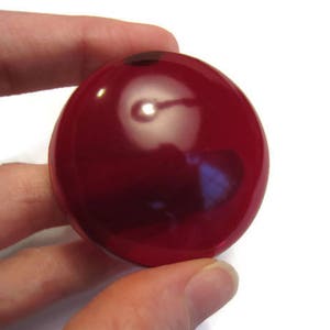 Large Round Cabochon, 2 inch Gem, Jewel, Flat Back Resin, Deep Dark Red for Raven, Sailor Cosplay, Costume, Jewelry. Color Options image 1