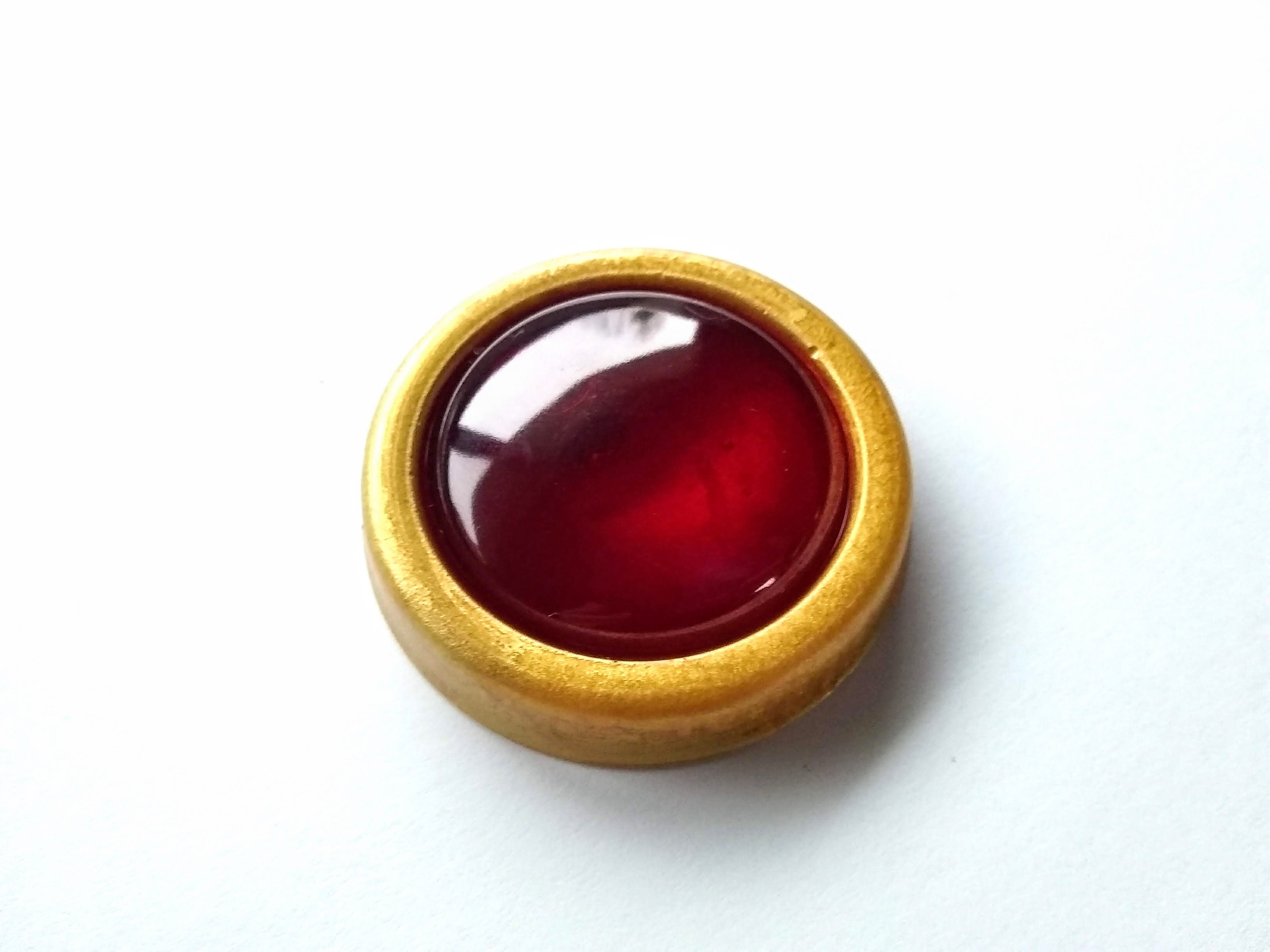 Gold Gem Brooch, Cosplay Gem, Round Cabochon Brooch For Tiara, Cloak,…