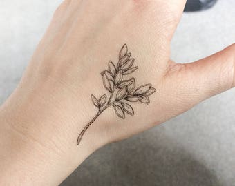 leaf tattoo etsy