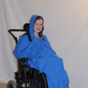 Adult / Child Wheelchair Coat Jacket Poncho Sewing Pattern PDF Digital Download image 1