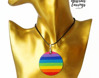 Hand Painted Chakra Pendant Necklace: Reiki Energy Charm, Vegan Leather