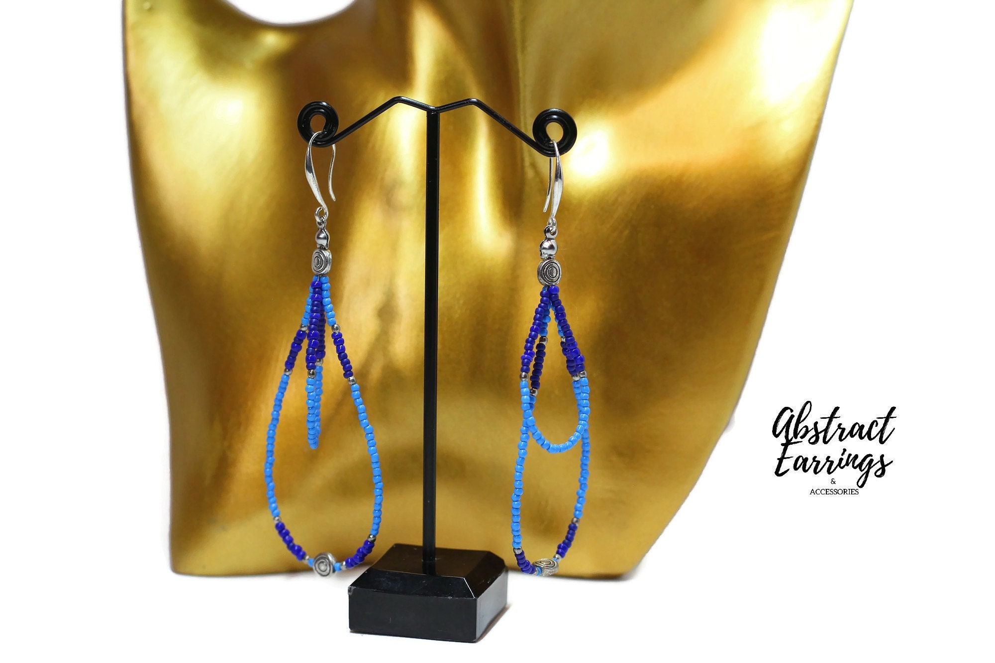 Orecchini Lunghi A Goccia Boho Perline Acriliche Multicolore - Nyren Jewelry 2878