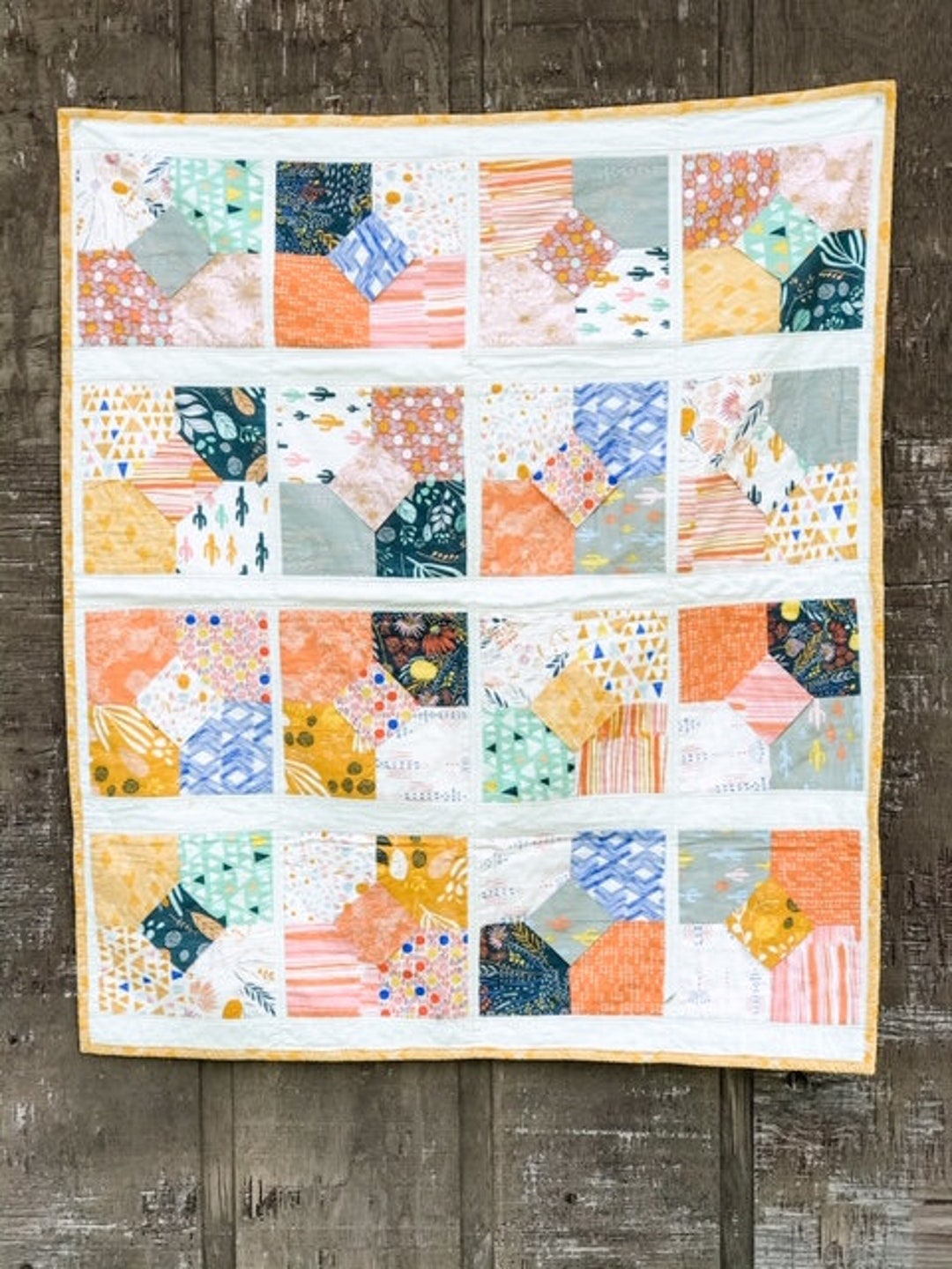 HANDMADE QUILT Sixteen Carats Quilt Baby / Crib Size Quilt Etsy