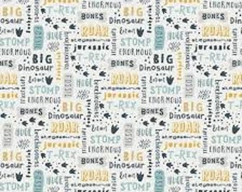 KNIT - Fossil Rim - Words - Cream by Deena Rutter - Riley Blake