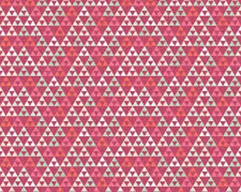 KNIT - On Trend Triangles - Raspberry by Jen Allyson - Riley Blake