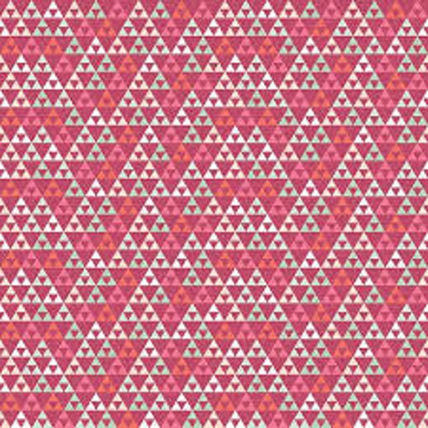 KNIT - On Trend Triangles - Raspberry by Jen Allyson - Riley Blake
