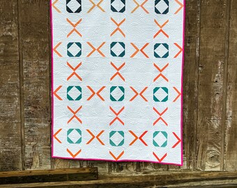 HANDMADE QUILT - Thoroughfare Quilt - Large Throw Size Quilt