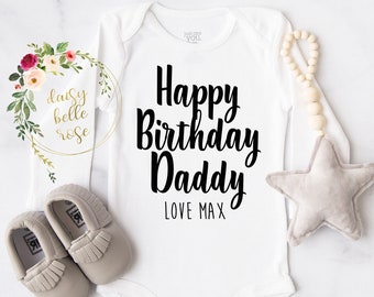 Boys Dad Son 30th 40th Newborn New Gift Happy Birthday Daddy Baby Vest Grow
