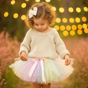 Pastel Rainbow Tutu Skirt Next Rainbow Fairy Dress Wings Size 5-6   Treehouse Toys