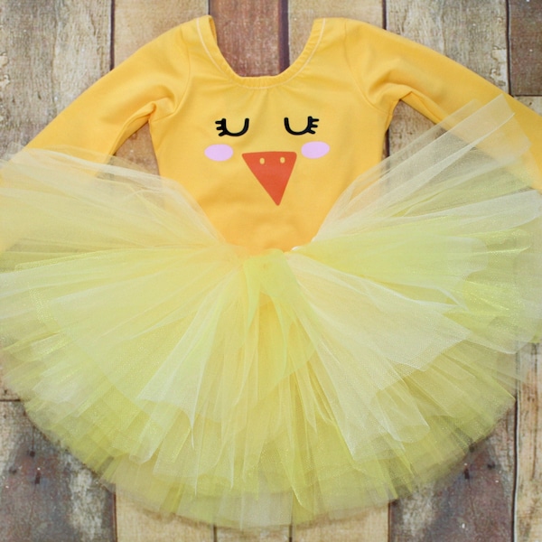 Dressing Up Outfit, Chick Costume, Easter Outfit, Yellow Easter Outfit, Yellow T-Shirt, Lemon Tutu Outfit, Easter Tutu, Easter Chick