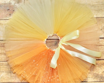 Baby Girls Tutu, Orange & Yellow Ombre Tutu Skirt, Sunset Tutu, Sparkly Tutu, Tangerine Tutu, Orange Cake Smash, Sunshine Birthday