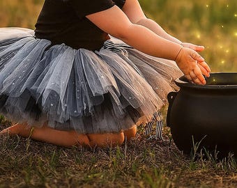 halloween tutu black sparkle tutu skirt