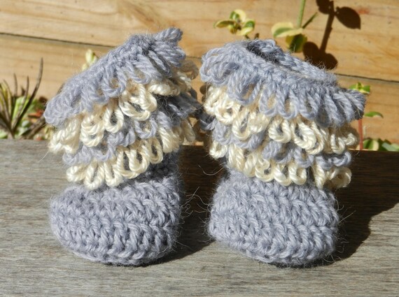 grey crochet uggs