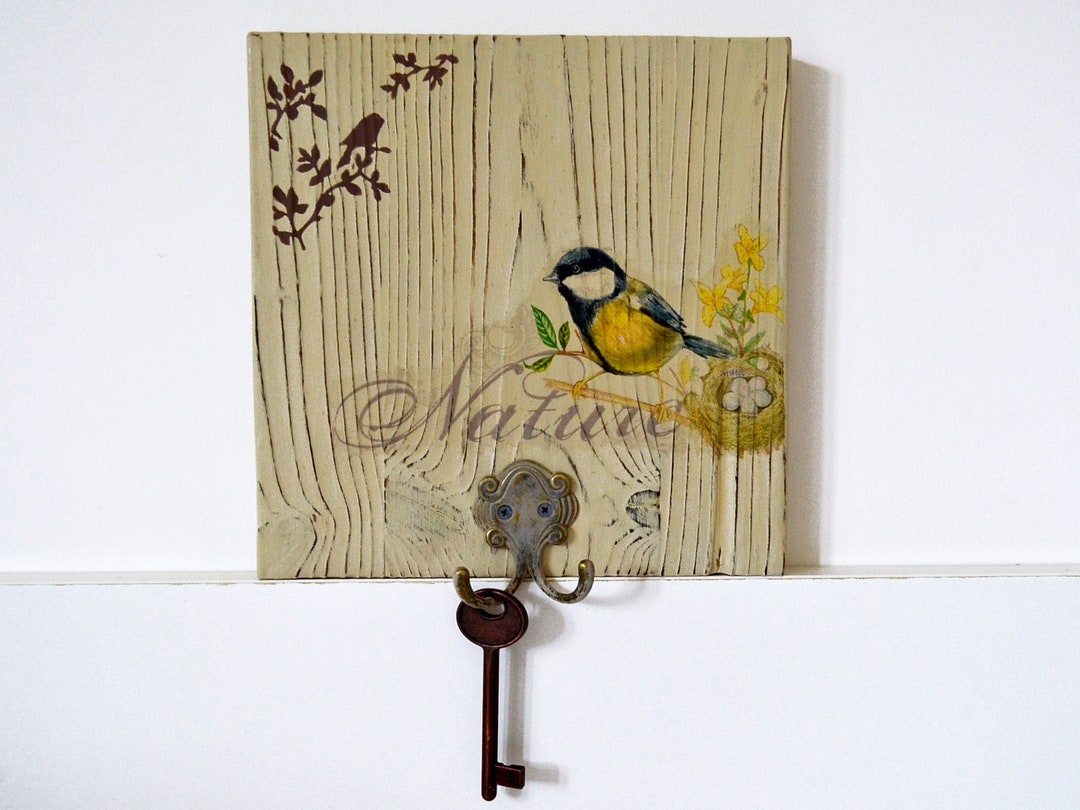 WALL KEY HOLDER Coat Rack, Gift for Her Mom Wife, Country Rustic Farm