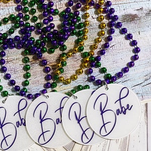 Bachelorette Mardi Gras Necklace, Bachelorette Favors, Bachelorette Party Decoration, Mardi Gras Bachelorette Accessories, Nola Bachelorette