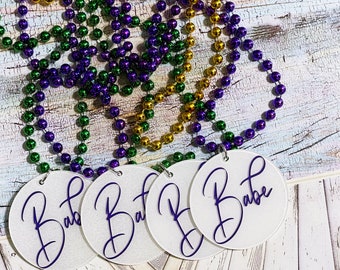 Bachelorette Mardi Gras Necklace, Bachelorette Favors, Bachelorette Party Decoration, Mardi Gras Bachelorette Accessories, Nola Bachelorette
