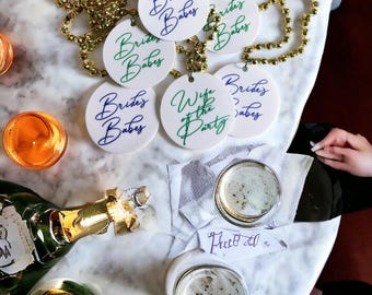 Personalized Nola Bachelorette Party Necklaces, Mardi Gras Krewe Favors