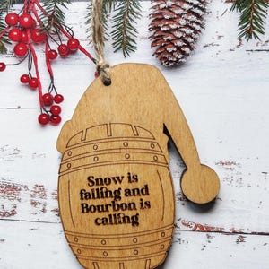 Bourbon Christmas Ornament, Bourbon Christmas Gift Ornament for Husband or Wife
