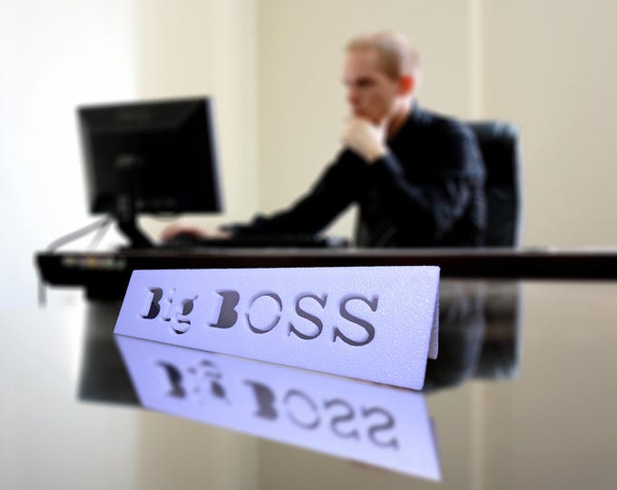 Big Boss office desk name plate