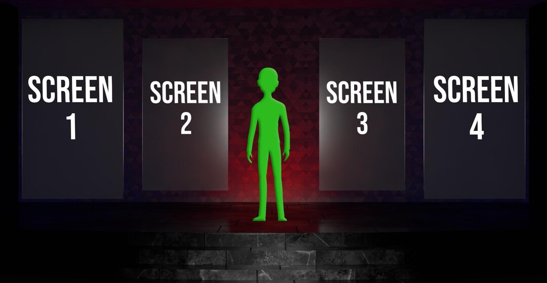 Vmix Virtual Studio Set: 4K Interactive Screens, Presenter Platform ...