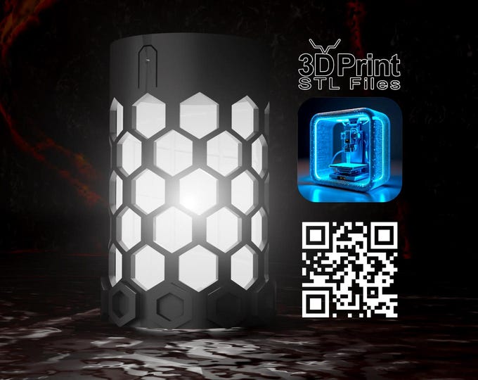 Hexagon Lamp STL Files - Modern 3D Printable Decor