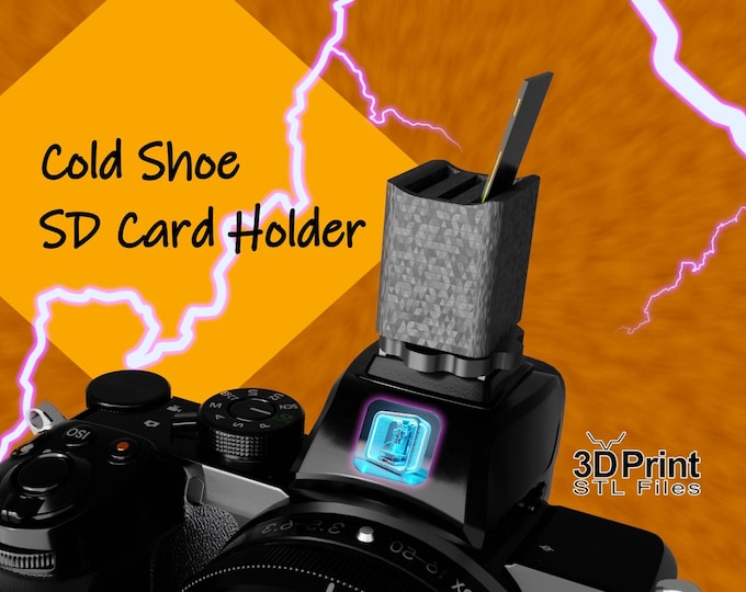 Camera Cold Shoe SD Card Holder Box (3 Slots)