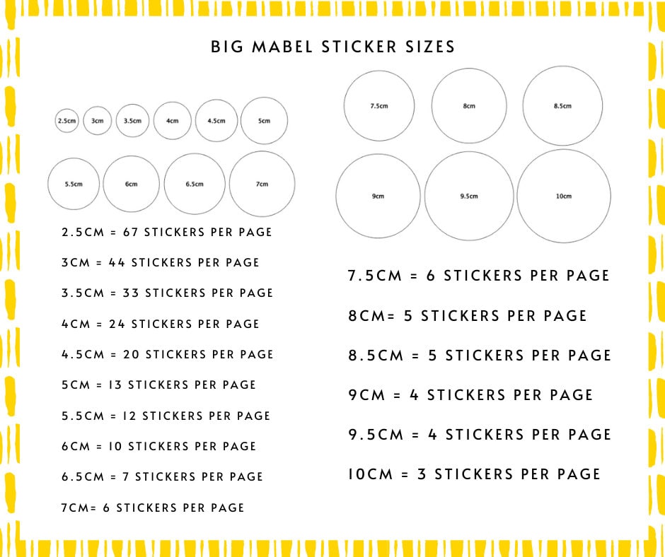 Circle Logo Stickers Any Size Etsy UK