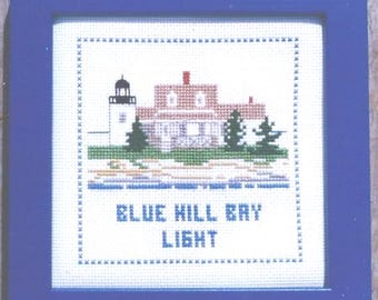 Blue Hill Bay Light Counted Cross Stitch Pattern or Kit