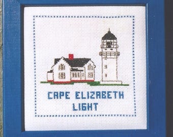 Cape Elizabeth Light Counted Cross Stitch Pattern or Kit